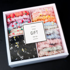 Popular Large Intestine Hair Rope Hair Tie Giftbox for Girls 4 Style