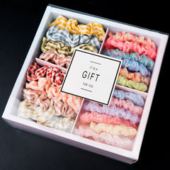 Popular Large Intestine Hair Rope Hair Tie Giftbox for Girls 6 Style