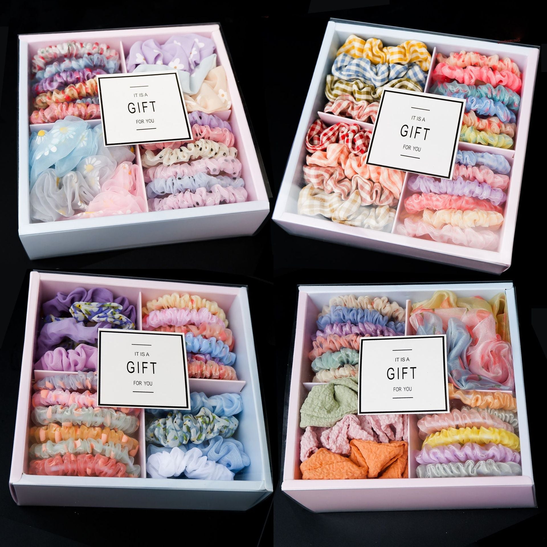 Popular Large Intestine Hair Rope Hair Tie Giftbox for Girls 1 Style