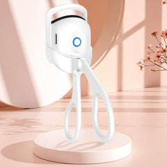 Portable Electric Heated Eyelash Curler with Long - Lasting Power White