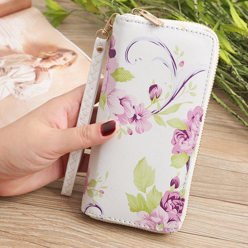 Printed Clutch Wallet for Ladies Purple