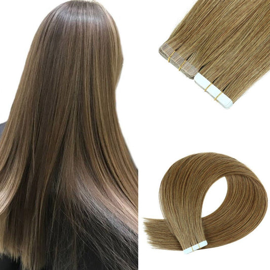 PU Hair Wig with Double - Sided Adhesive Hair Extension 16inch