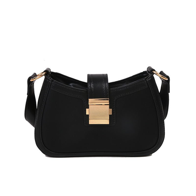 PU Simple Women's Shoulder Bag Black