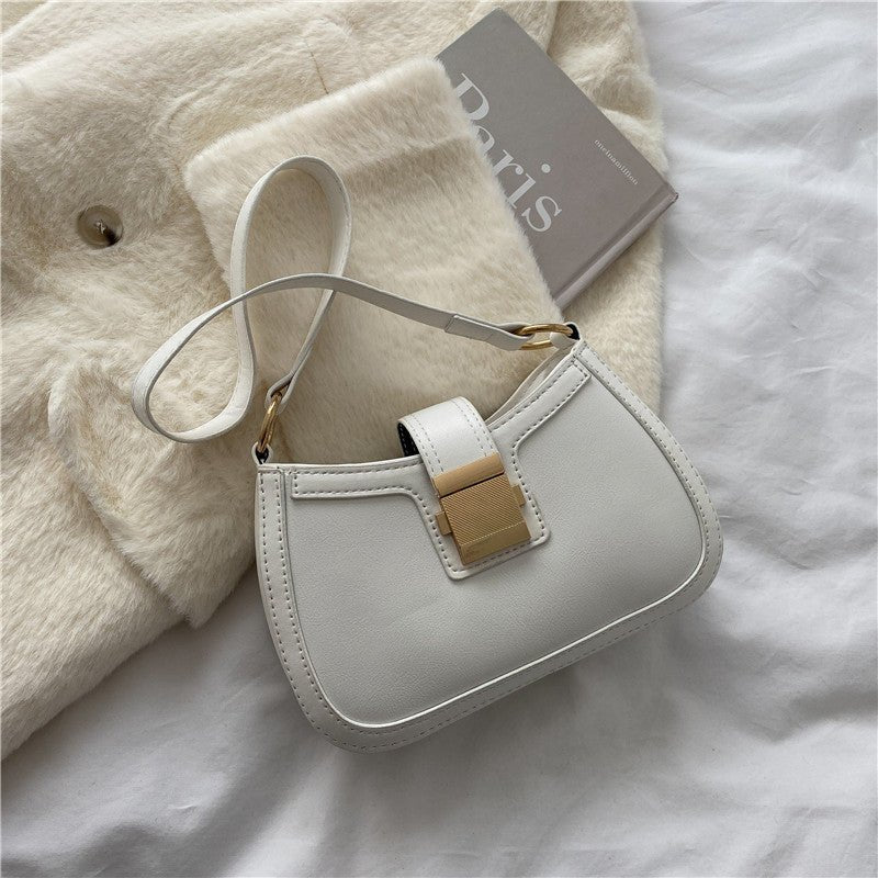 PU Simple Women's Shoulder Bag White