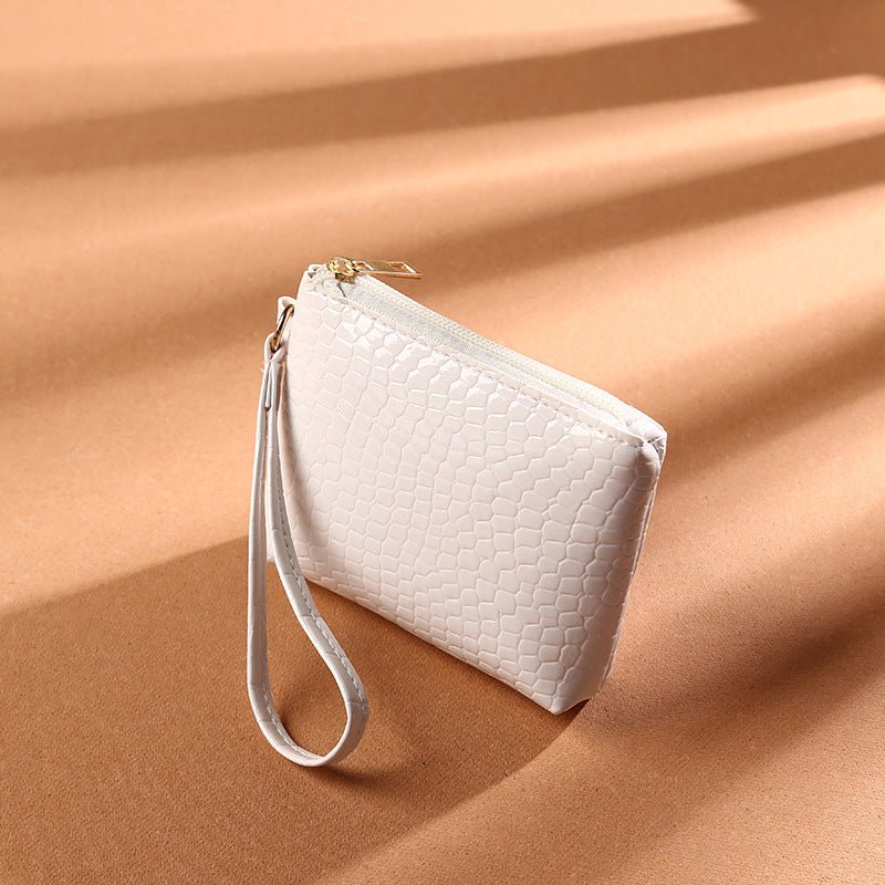 Purse Bag PU Solid Color Clutch White