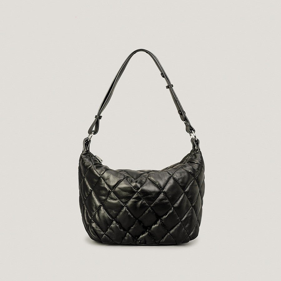 Quilted Nylon Crossbody Bag: Stylish and Spacious for Women Black