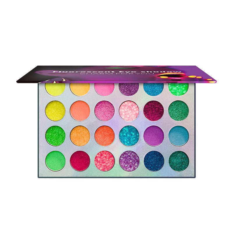 Radiant UV Glow in the Dark Eyeshadow Palette Set - Lasting Glow 24 colors