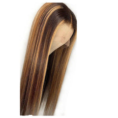 Real Hair T - shaped Wig Headgear in Piano Color 10inch