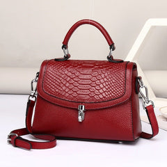 Real Leather Clutch Cross Shoulder Bag, Head Layer Brown