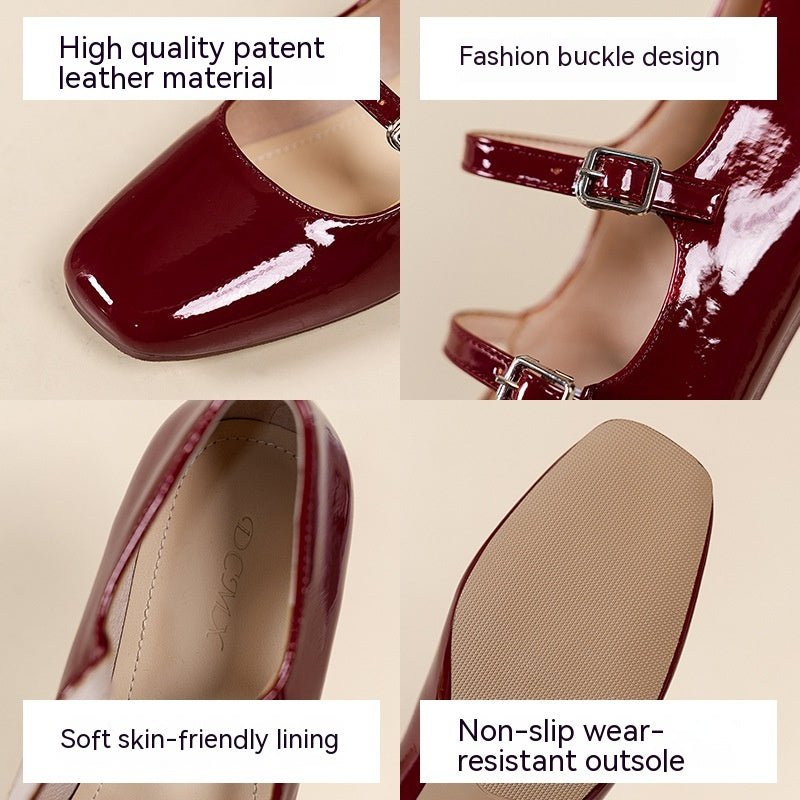 Real Soft Stylish Leather Rubber Comfortable Leather Mary Jane Shoes Silver