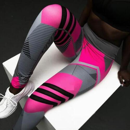 Reflective Sport Yoga Pants for Women Pink
