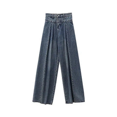 Relaxed Oversized Slouch Drapey Wide Leg Jeans Blue