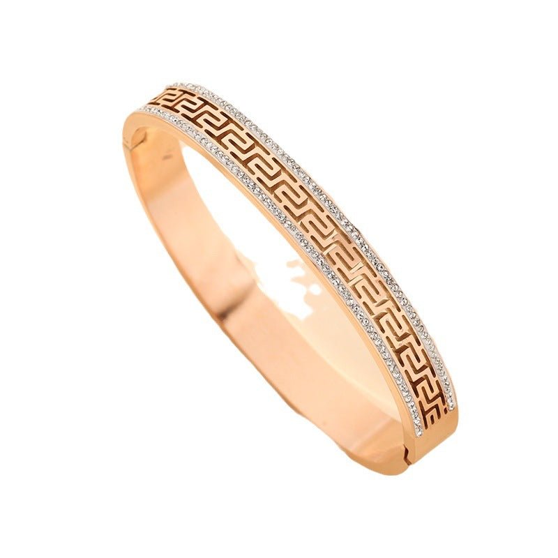 Retro Elegance Ins Niche Design Light Luxury High - end Bracelet Z227 Rose Gold