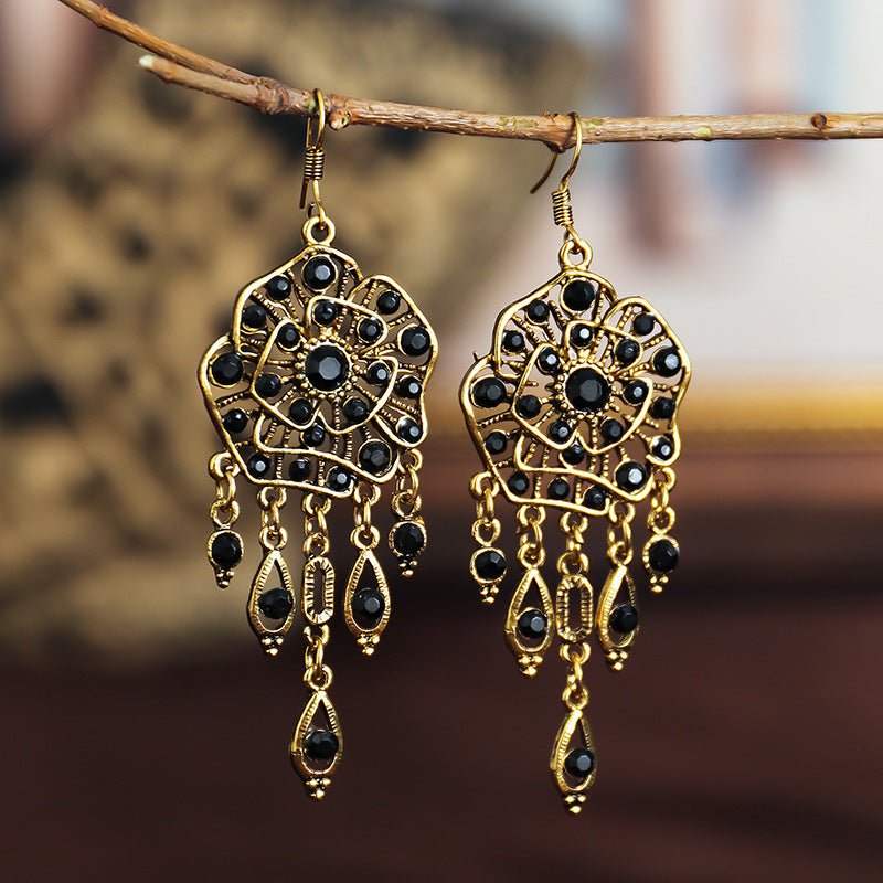 Retro Ethnic Style New Earrings - Creative Women's Fashion DC1992 6 Black