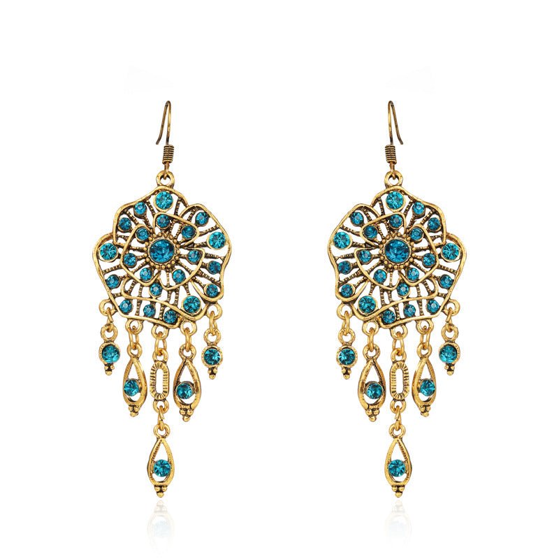 Retro Ethnic Style New Earrings - Creative Women's Fashion DC1992 2 Blue Black