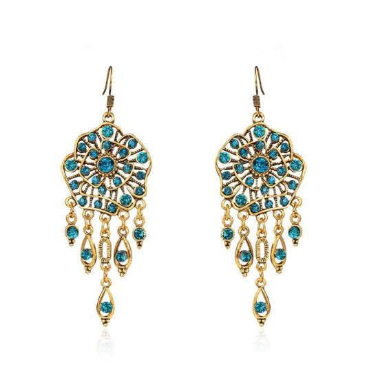 Retro Ethnic Style New Earrings - Creative Women's Fashion DC1992 2 Blue Black