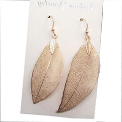 Retro Fashion Elegance Long Hollow Leaves Eardrops - Stylish Earrings Gun Black