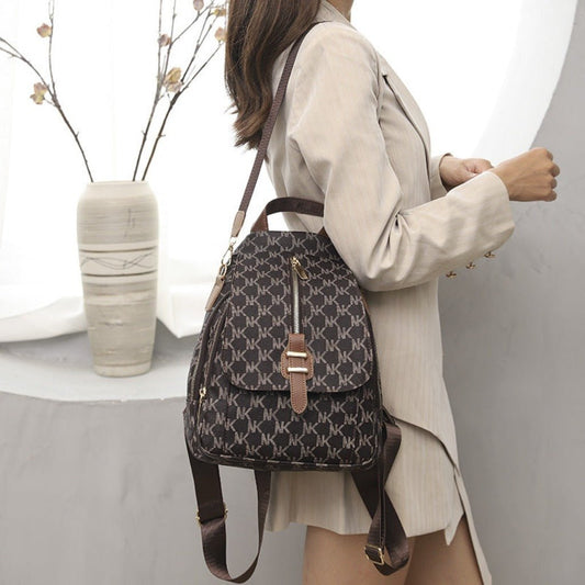 Retro Popular Women's Backpack - European & American Fashion Brown