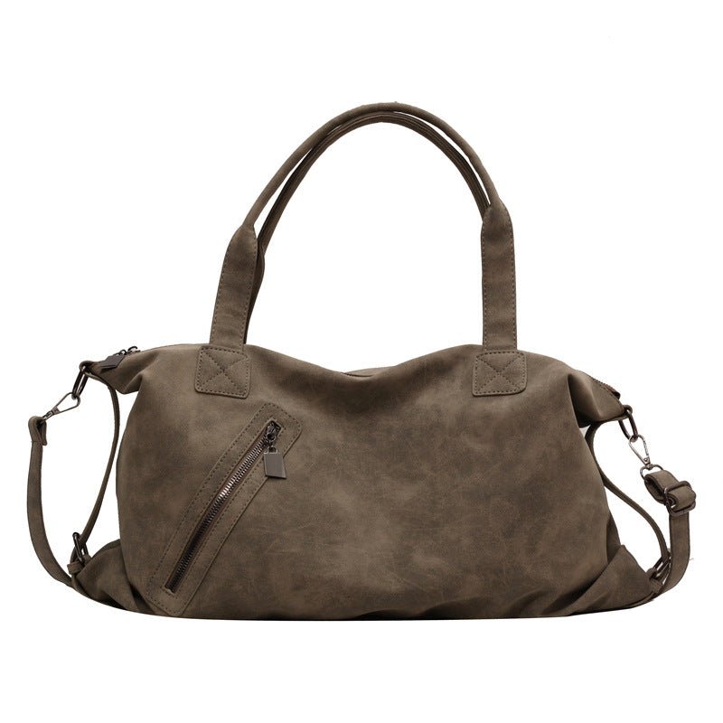 Retro Shoulder Bag: Casual Large Capacity Women's Fashion Khaki