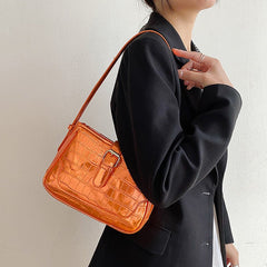 Retro Texture Single Shoulder Crossbody Bag - All - in - one Elegance Orange