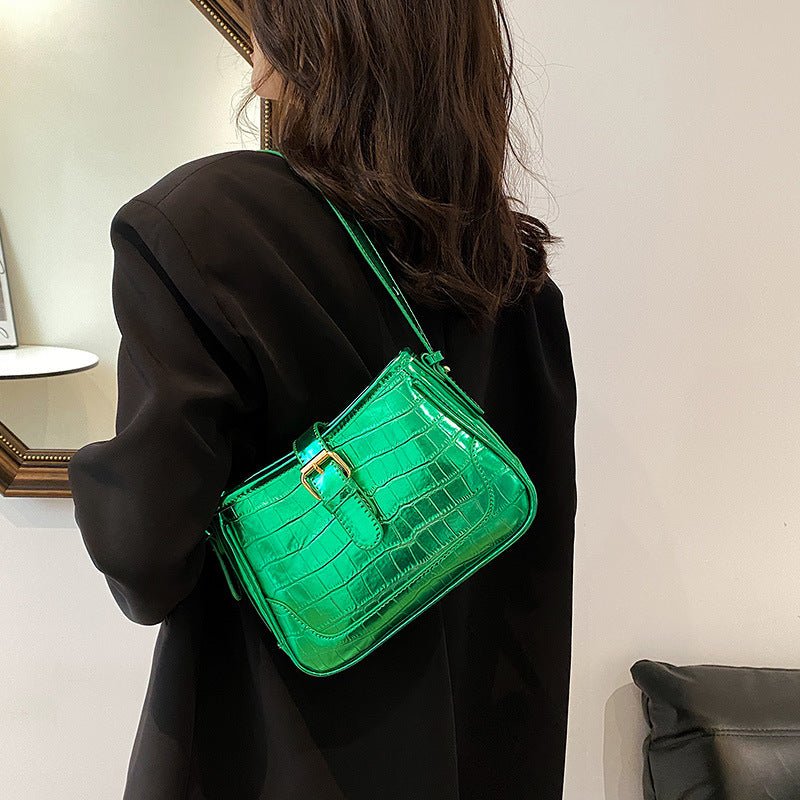 Retro Texture Single Shoulder Crossbody Bag - All - in - one Elegance Green