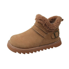 Retro Trendy And Fashion All - matching Comfy Cotton Ankle Boots Camel