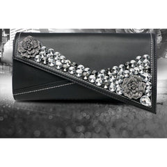 Rhinestone Crossbody Clutch Envelope Small Bag Red