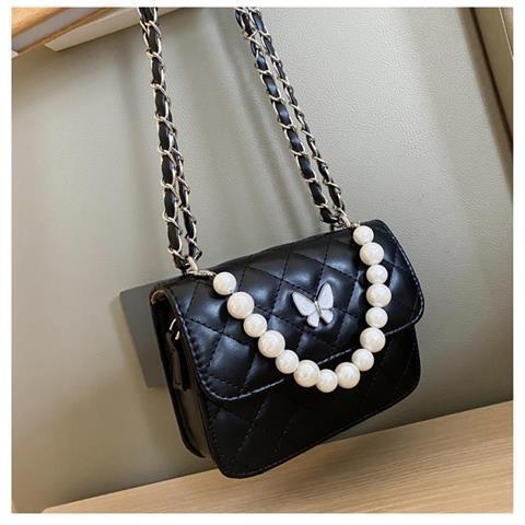 Rhombic Crossbody Bag - New Simple Fashion Women's Shoulder Bag Black Butterfly