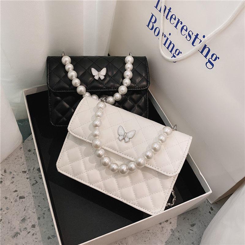 Rhombic Crossbody Bag - New Simple Fashion Women's Shoulder Bag Black Butterfly