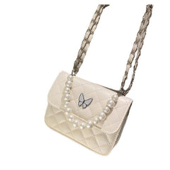 Rhombic Crossbody Bag - New Simple Fashion Women's Shoulder Bag Black Butterfly