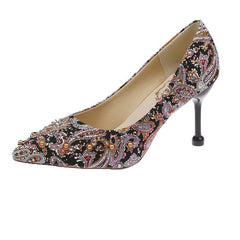 Rivet heels cat heels Pink