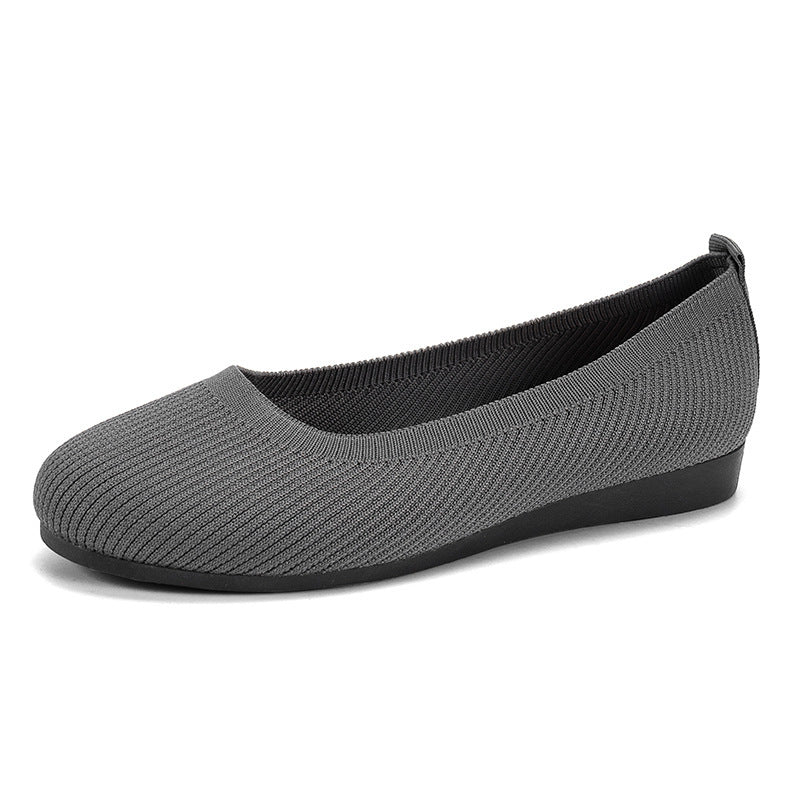 Round Toe Flat Bottom Women's Doug Pumpi Gray