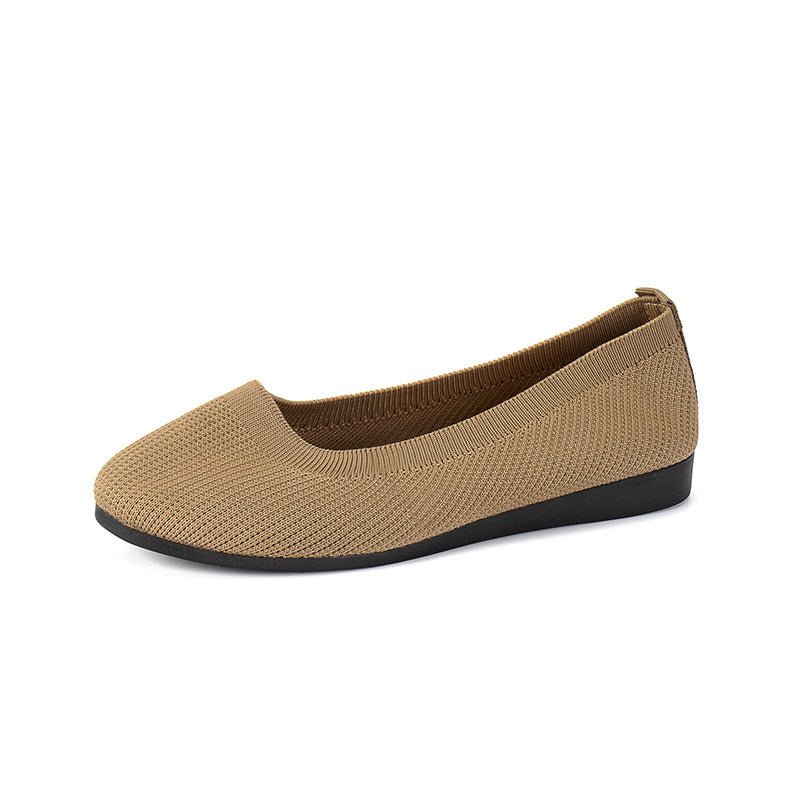 Round Toe Flat Bottom Women's Doug Pumpi Khaki