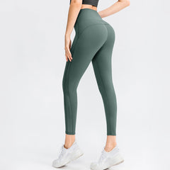 Seamless High Waisted Butt - Lifting Yoga Leggings for Women Gray green