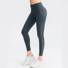 Seamless High Waisted Butt - Lifting Yoga Leggings for Women Gray blue