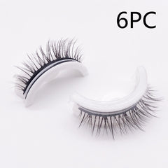 Self Adhesive Reusable 3D Mink Lashes Natural False Eyelashes L08 natural style