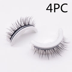 Self Adhesive Reusable 3D Mink Lashes Natural False Eyelashes L08 natural style