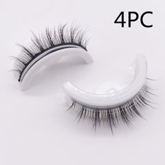 Self Adhesive Reusable 3D Mink Lashes Natural False Eyelashes L09 natural style