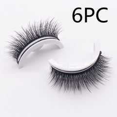 Self Adhesive Reusable 3D Mink Lashes Natural False Eyelashes 3DF009 thick style