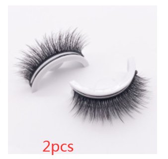 Self Adhesive Reusable 3D Mink Lashes Natural False Eyelashes 3DF009 thick style