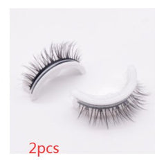 Self Adhesive Reusable 3D Mink Lashes Natural False Eyelashes L08 natural style