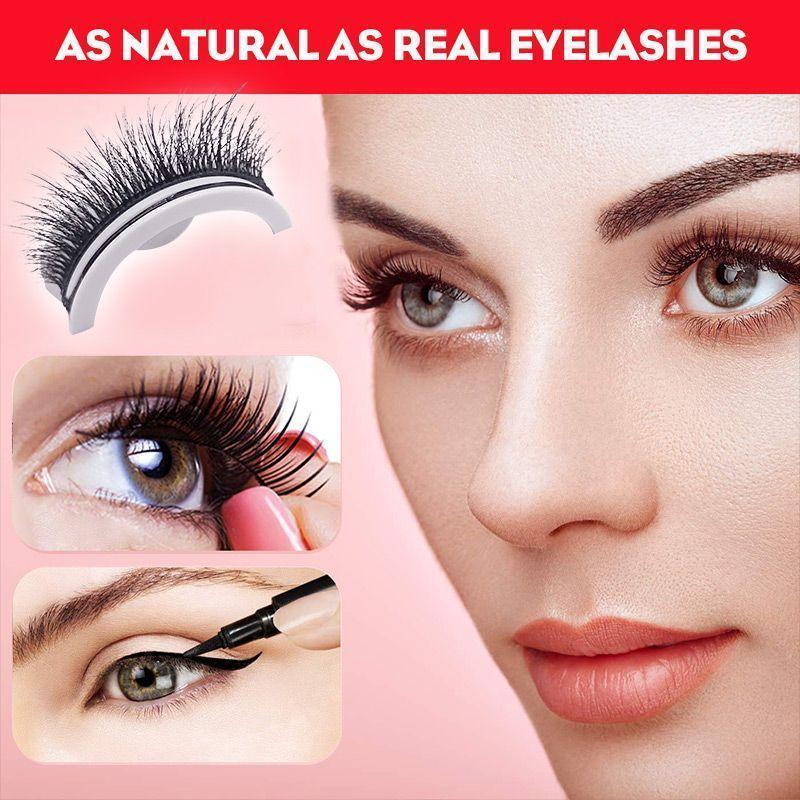 Self Adhesive Reusable 3D Mink Lashes Natural False Eyelashes 3DF009 thick style