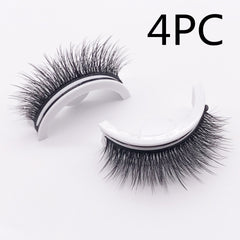 Self Adhesive Reusable 3D Mink Lashes Natural False Eyelashes 3DF009 thick style