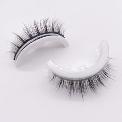 Self Adhesive Reusable 3D Mink Lashes Natural False Eyelashes L09 natural style