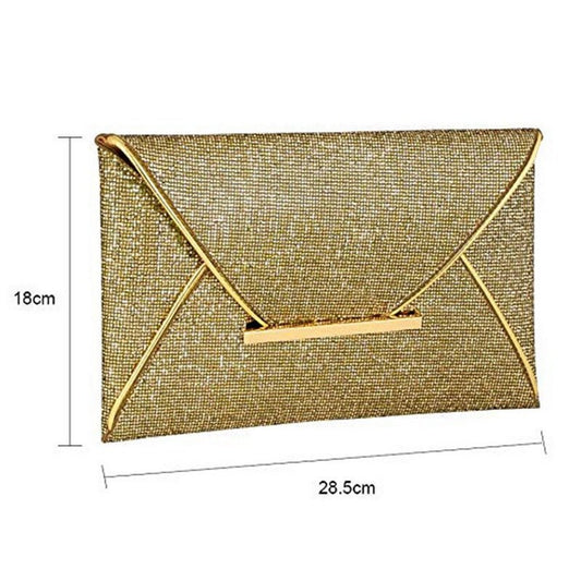 Sequin glitter clutch Black