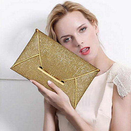 Sequin glitter clutch Black