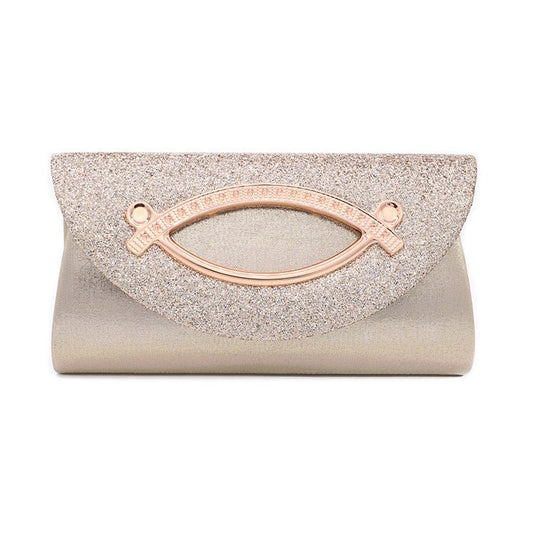Sequined ladies clutch Gold