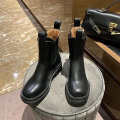 Short boots women Martin boots Black short