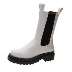 Short boots women Martin boots White high