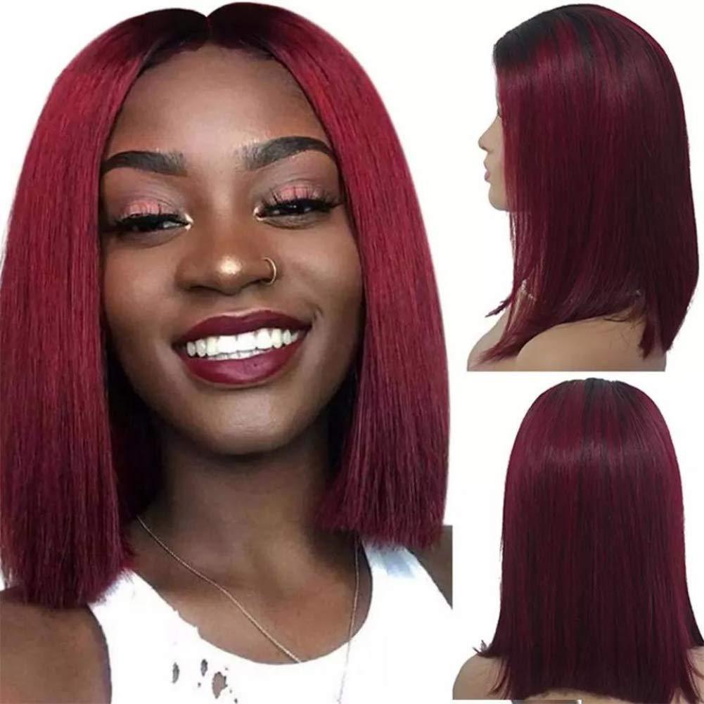 Short Wave Chemical Fiber Hair Cover Wig for Ladies Red